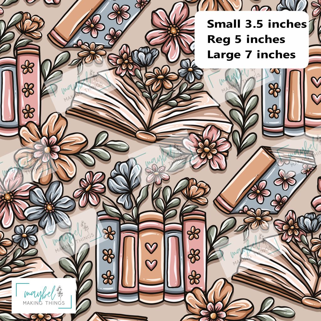 Latte Books Floral Regular - Smooth Vinyl 0.5m Retail