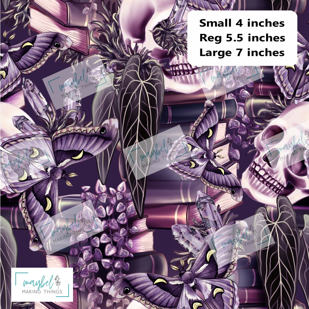 Skulls, Moths and Books Purple - Pre-Order Round 5 After Midnight May 2026