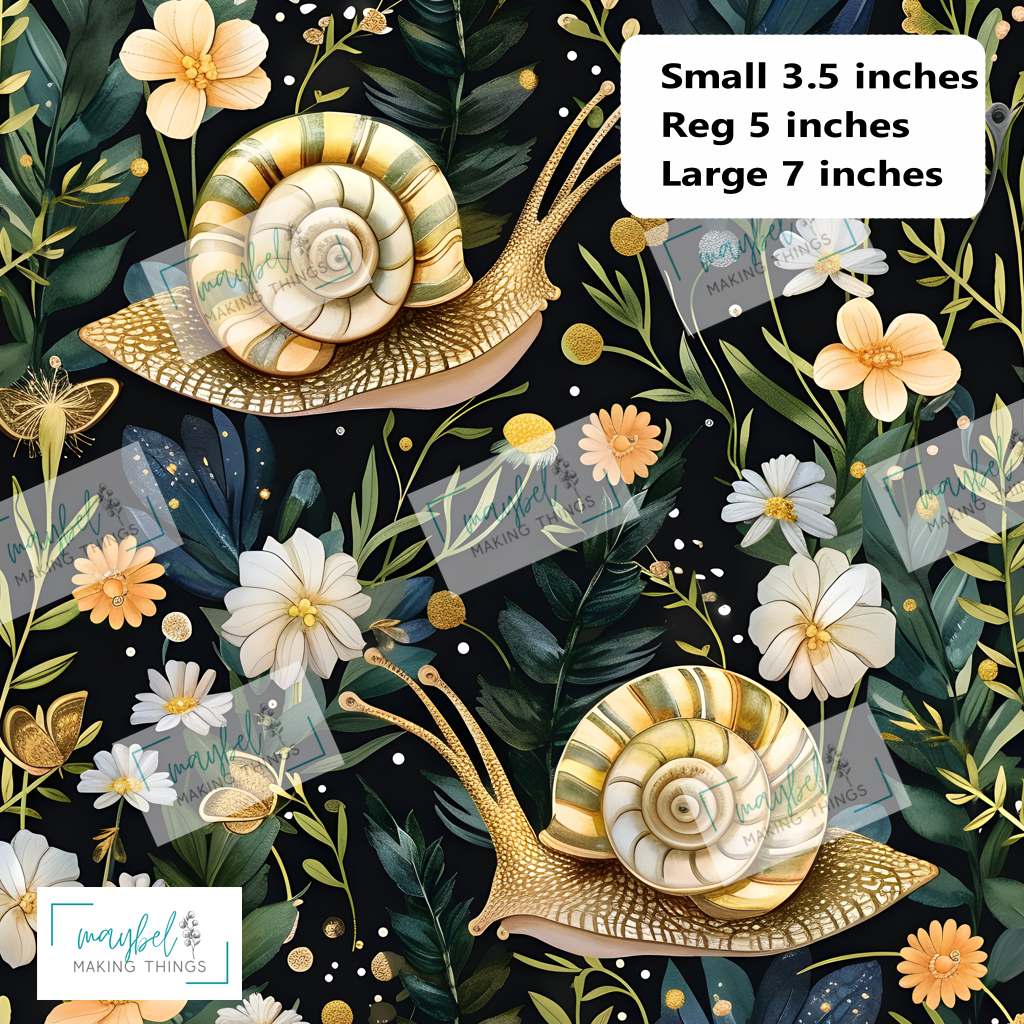White Floral Snail - Smooth Vinyl 0.5m Retail