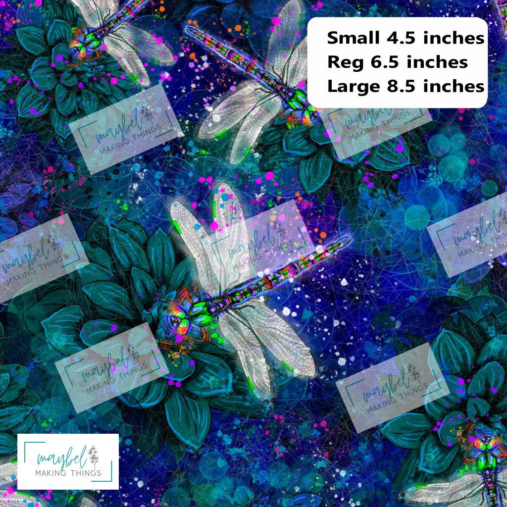 Blue Dragonfly - LARGE - Cotton Canvas 1m Retail