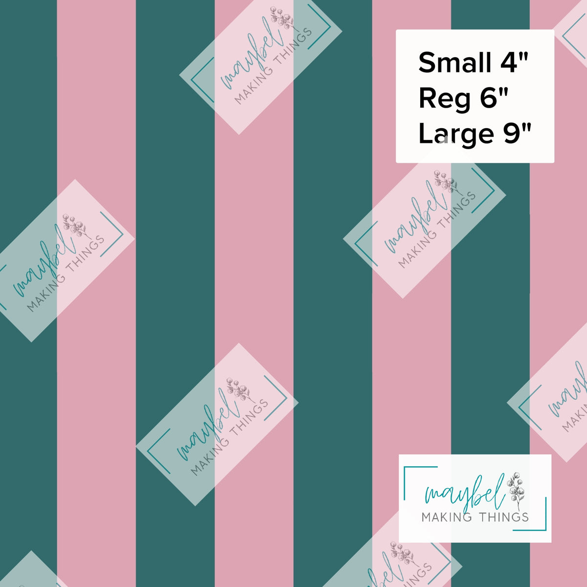 Teal Mauve Stripes Coordinate - Pre-Order Round 10 Pretty Wild Things and Paperbacks October 2026