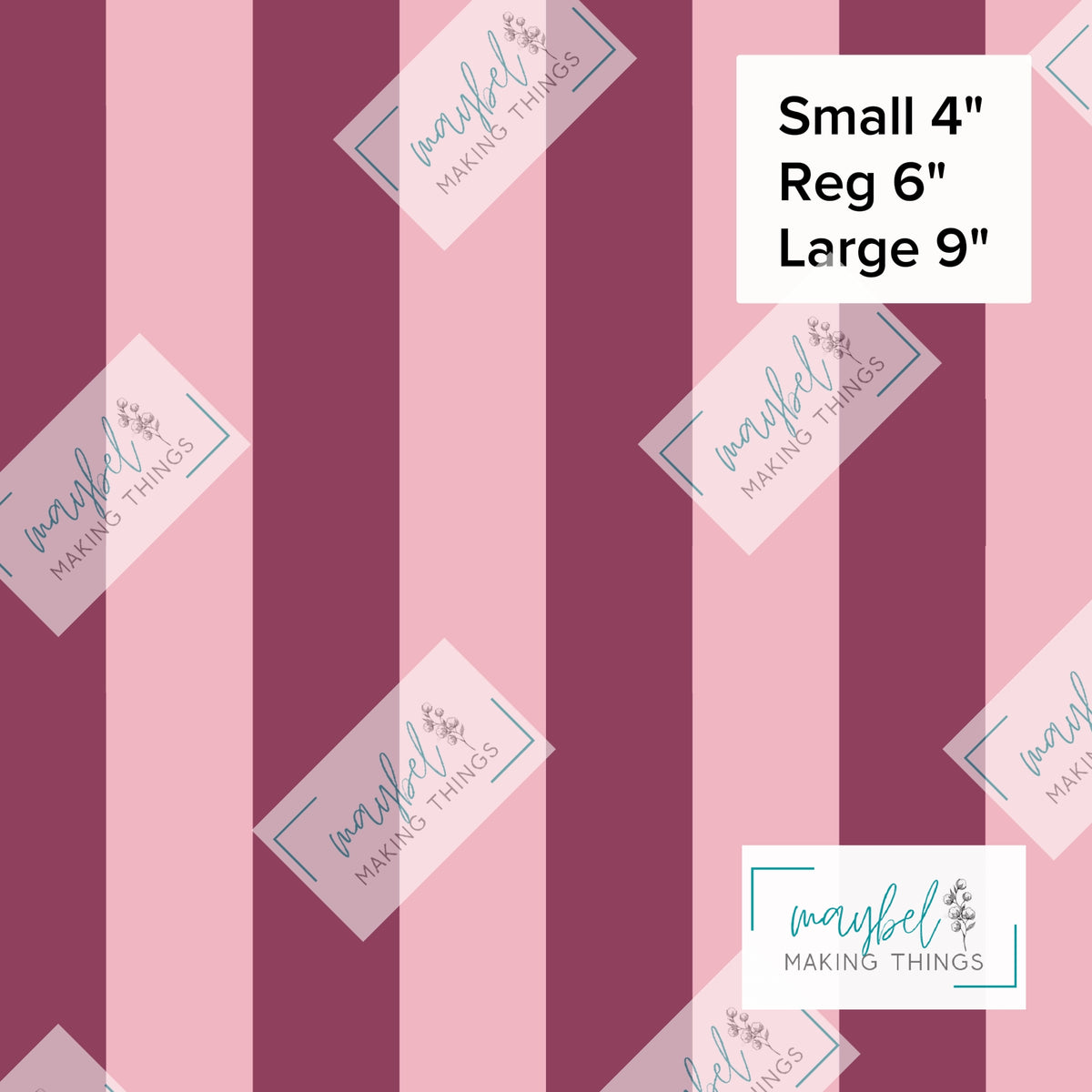 Maroon Pink Stripes Coordinate - Pre-Order Round 10 Pretty Wild Things and Paperbacks October 2026