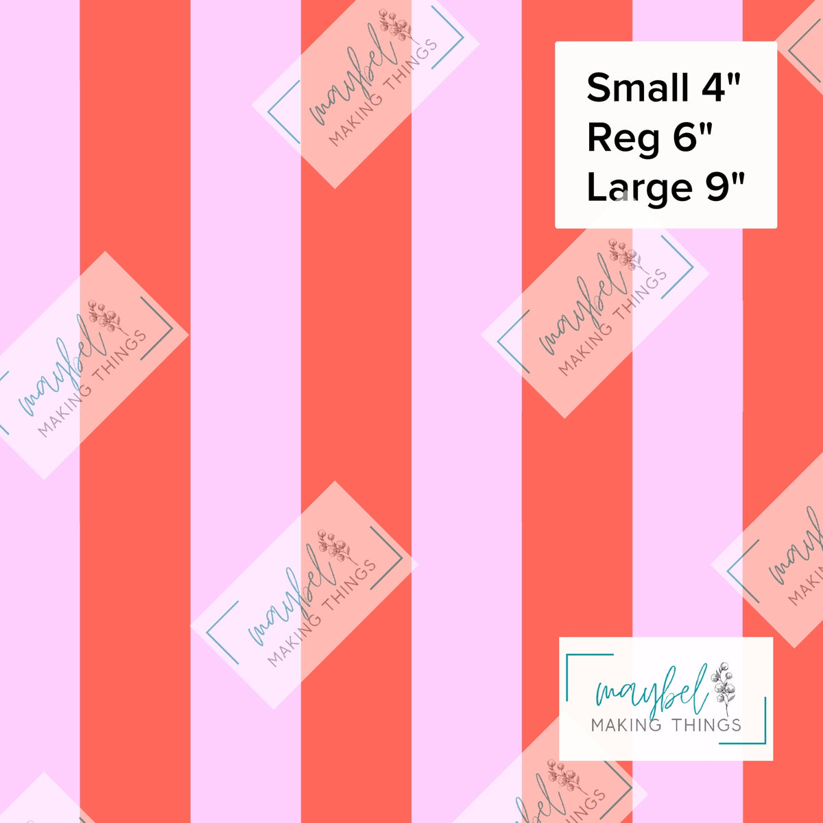 Light Fuchsia Coral Stripes Coordinate - Pre-Order Round 10 Pretty Wild Things and Paperbacks October 2026