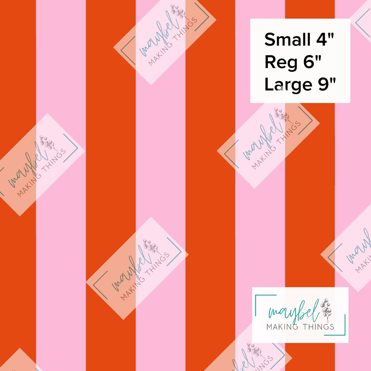 Red/Orange Pink Stripes Coordinate - Pre-Order Round 10 Pretty Wild Things and Paperbacks October 2026