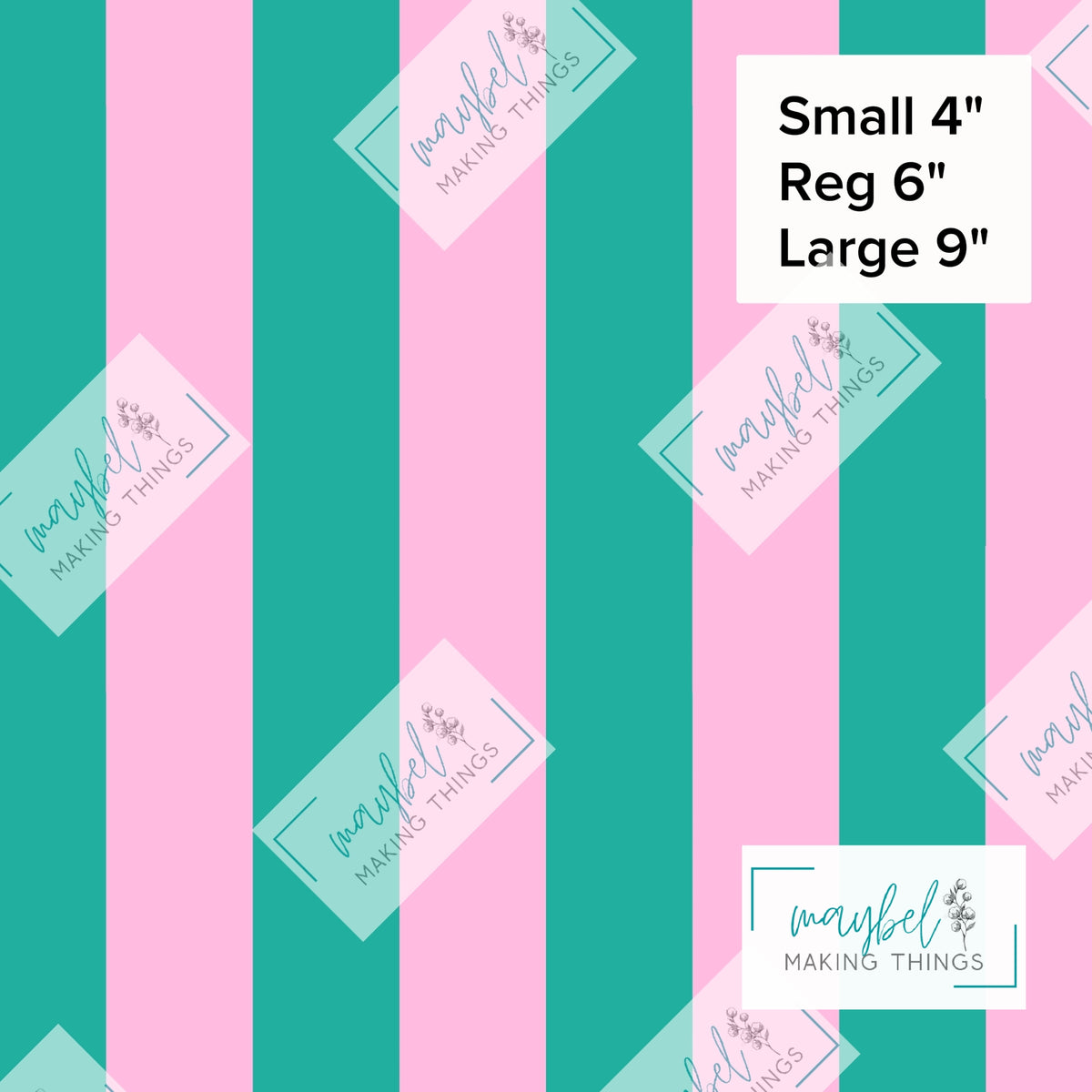Turquoise Pink Stripes Coordinate - Pre-Order Round 10 Pretty Wild Things and Paperbacks October 2026