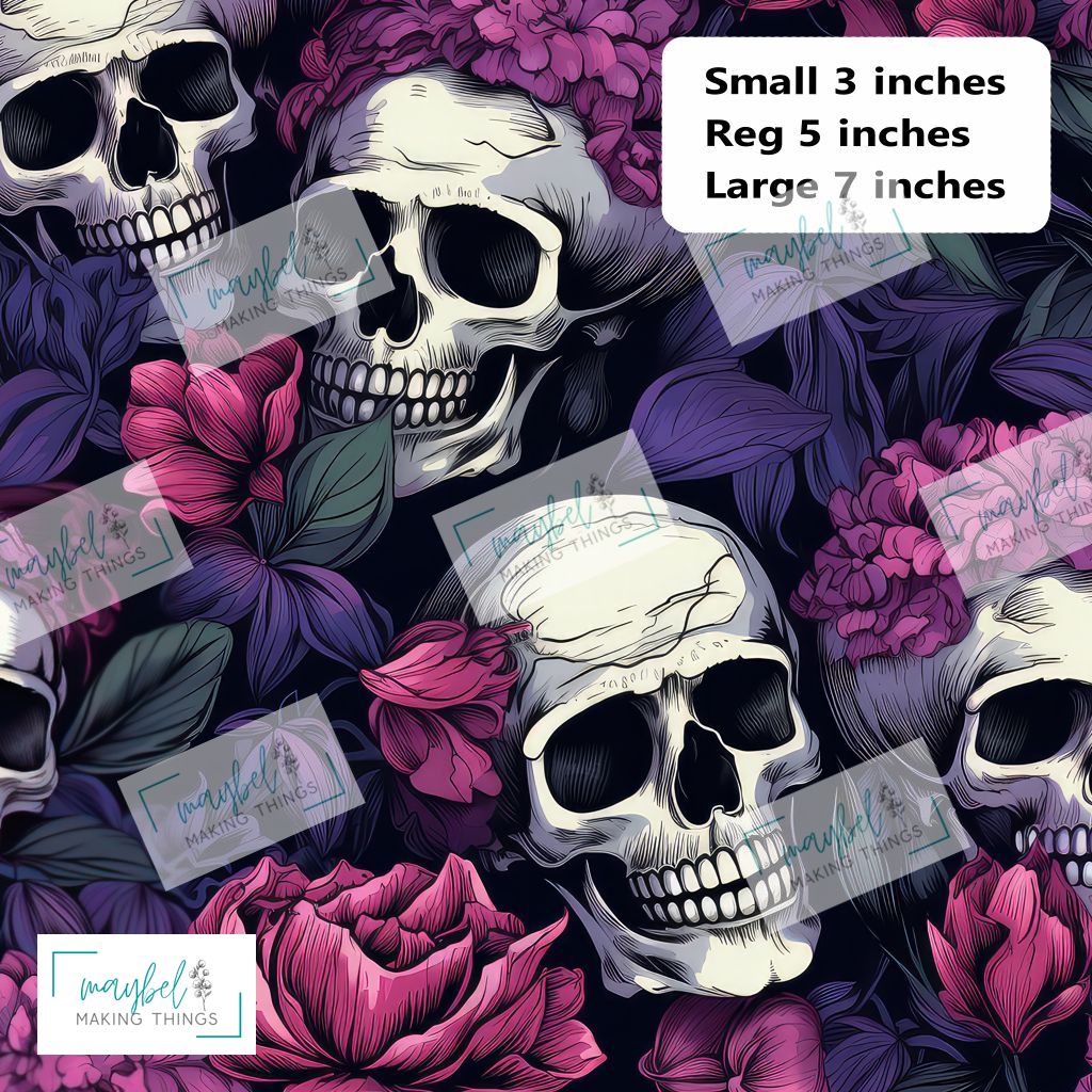 Pink and Purple Floral Skulls - Pre-Order Round 8 Bloom in the Wild August 2026
