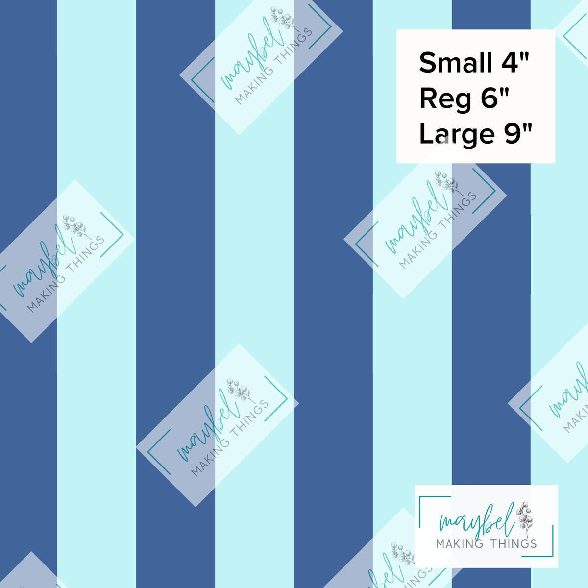 Blue Aqua Stripes Coordinate - Pre-Order Round 10 Pretty Wild Things and Paperbacks October 2026