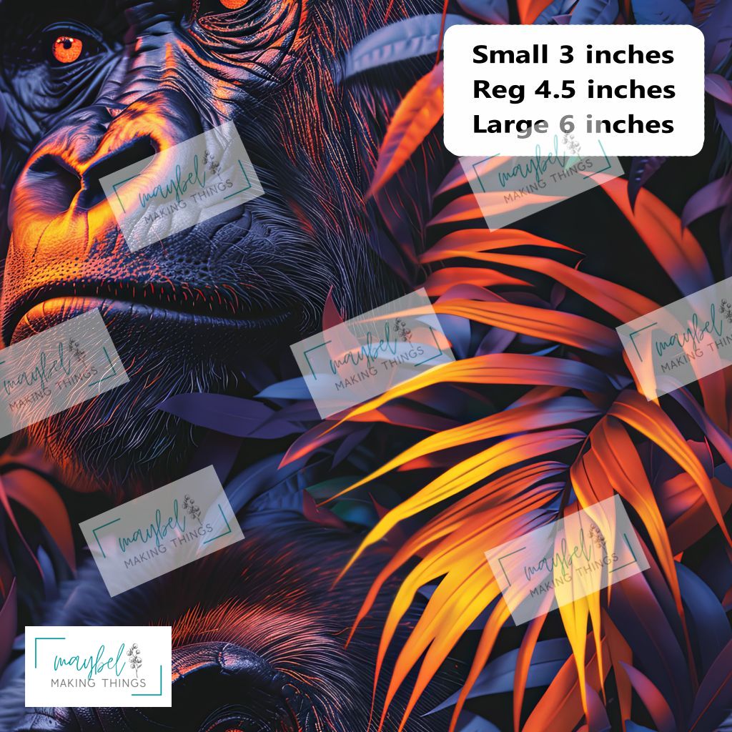 Gorilla Night - REGULAR - Cotton Canvas 1m Retail