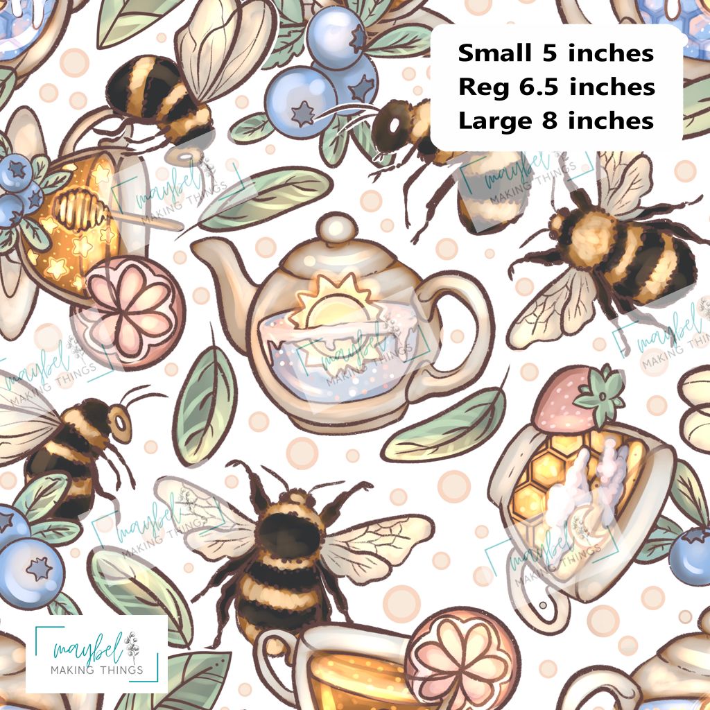 Bee's and Tea Light LARGE - Cotton Canvas 1m Retail