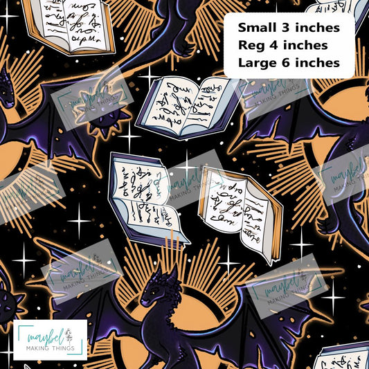 Black and Gold Dragon REGULAR- Cotton Canvas 1m Retail