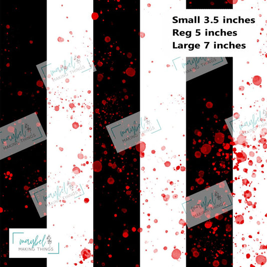 Bloody Stripes Splatter - Pre-Order Round 9 Paws, Petals and Pages September 2026