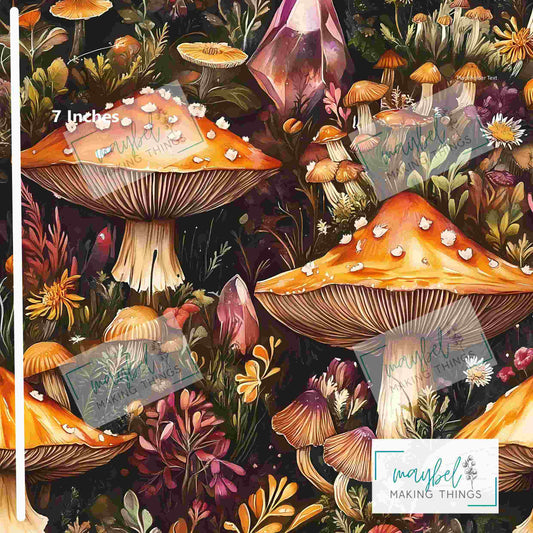 Brown Mushroom - Litchi Vinyl 0.5m Retail