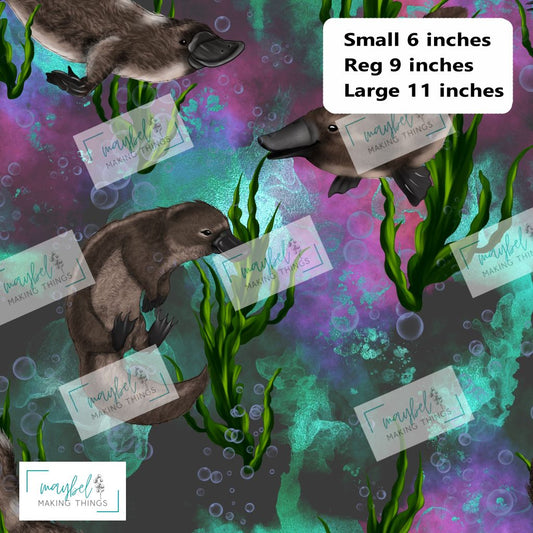 Colourful Platypus SMALL - Cotton Canvas 1m Retail