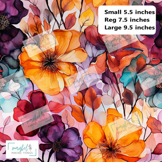 Fall Floral - SMALL - Smooth Vinyl 0.5m Retail