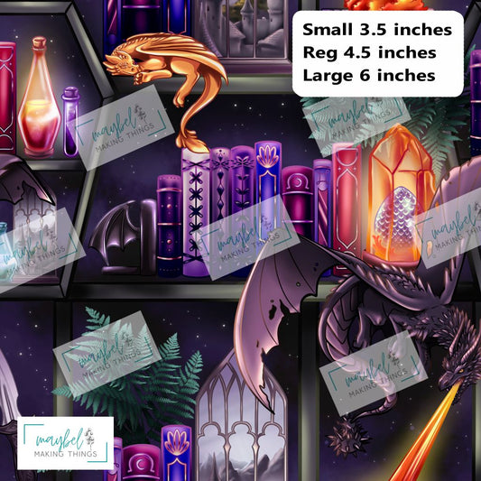 Fire Breathing Bookshelf REGULAR - Cotton Canvas 1m Retail