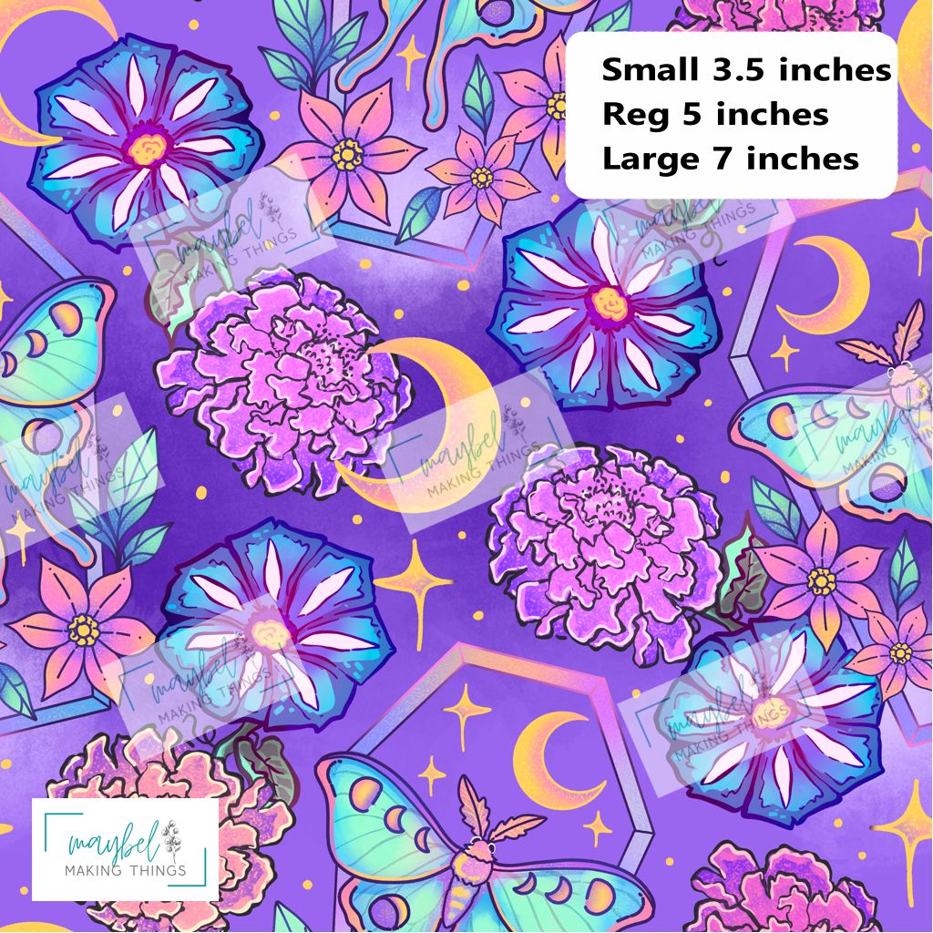 Floral Moth purple - Pre-Order Round 9 Paws, Petals and Pages September 2026
