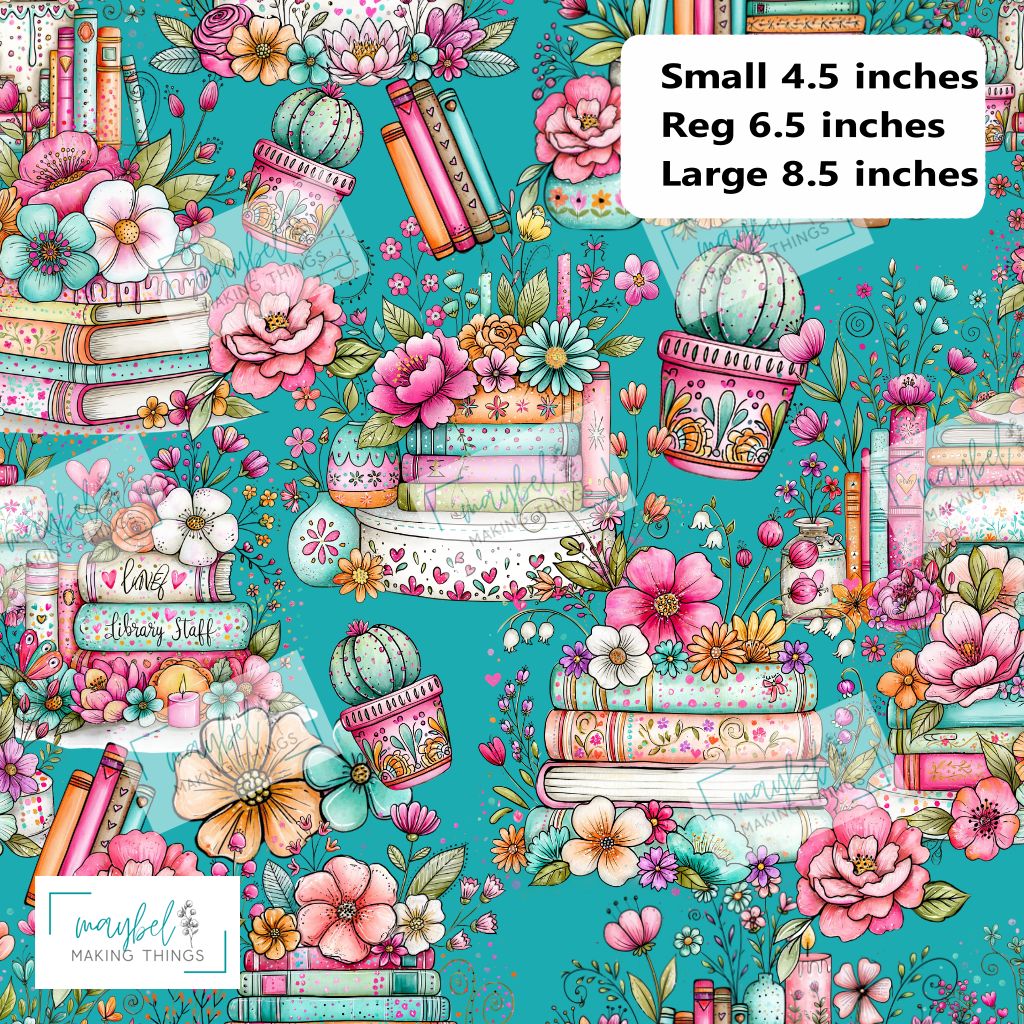 Floral Books Green (Fran) - Pre-Order Round 9 Paws, Petals and Pages September 2026