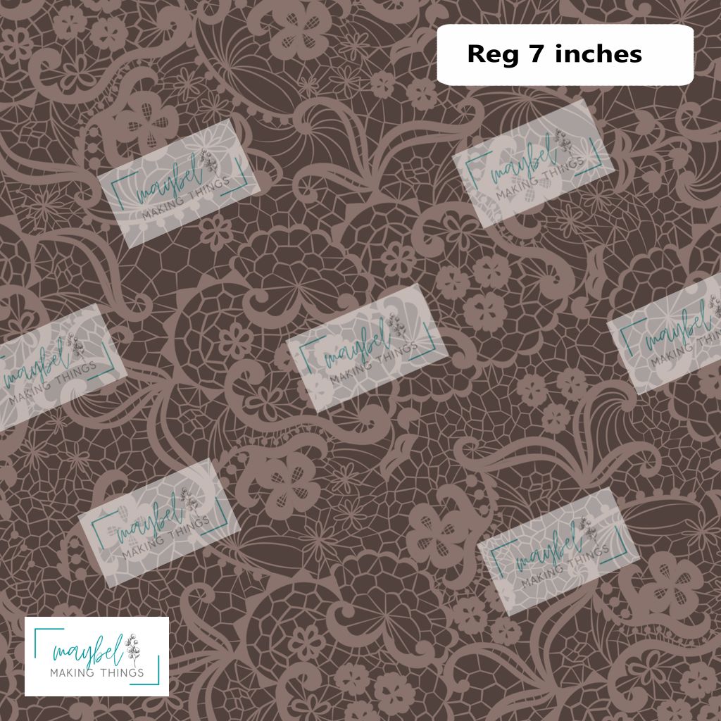 Lace Dreams Chocolate - Smooth Vinyl 0.5m Retail
