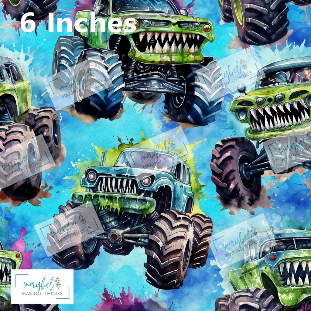 Monster Truck Blue - Litchi Vinyl 0.5m Retail
