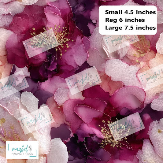 Paper Pink Peonies - SMALL - Smooth Vinyl 0.5m Retail