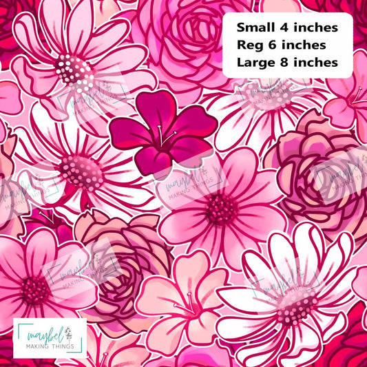 Pink Bloom - SMALL - Litchi Vinyl 0.5m Retail