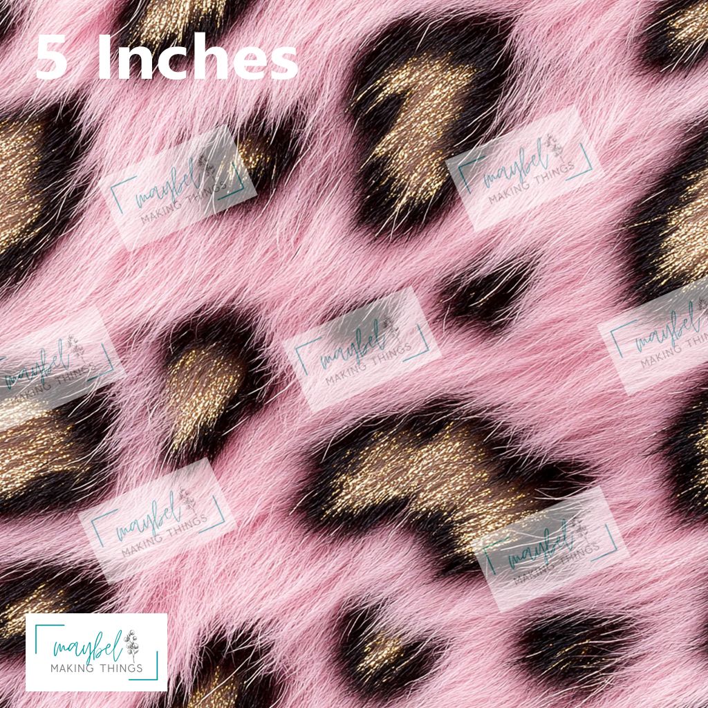 Pink Faux Leopard - Smooth Vinyl 0.5m Retail