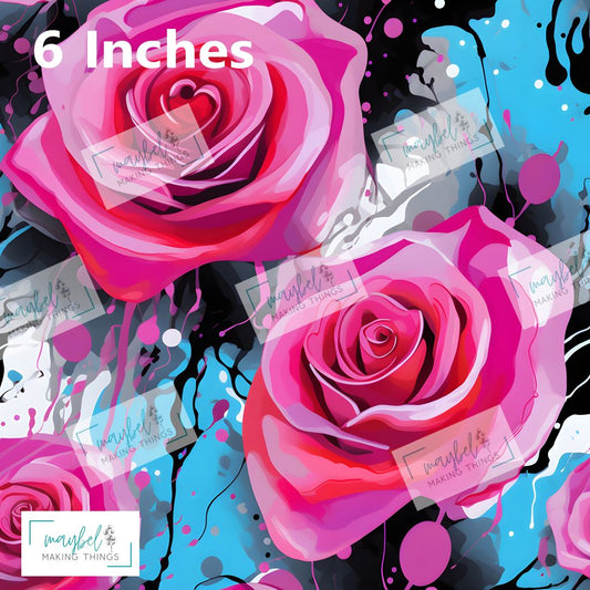 Pink Roses - Litchi Vinyl 0.5m Retail