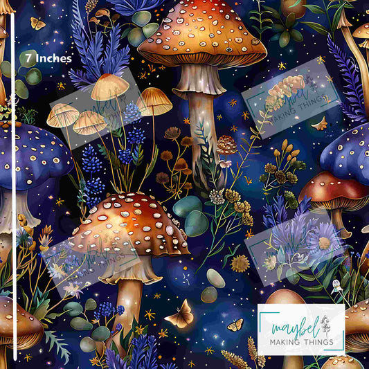 Purple Mushrooms - Smooth Vinyl 0.5m Retail