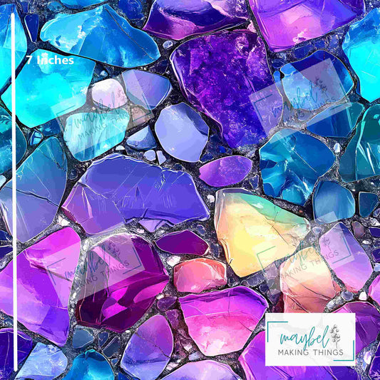 Rainbow Glass - Litchi Vinyl 0.5m Retail
