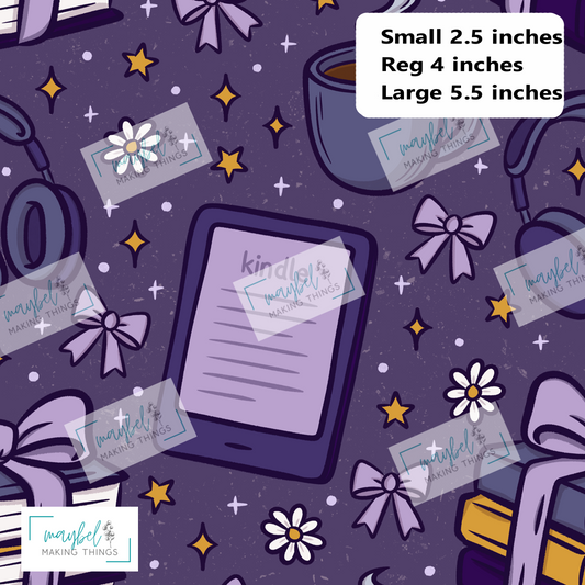 Reading Time Violet SMALL - Litchi Vinyl 0.5m Retail