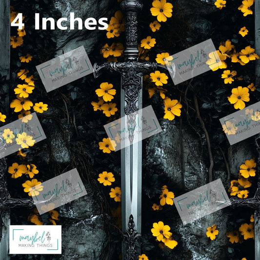 Sword and Flowers - Litchi Vinyl 0.5m Retail