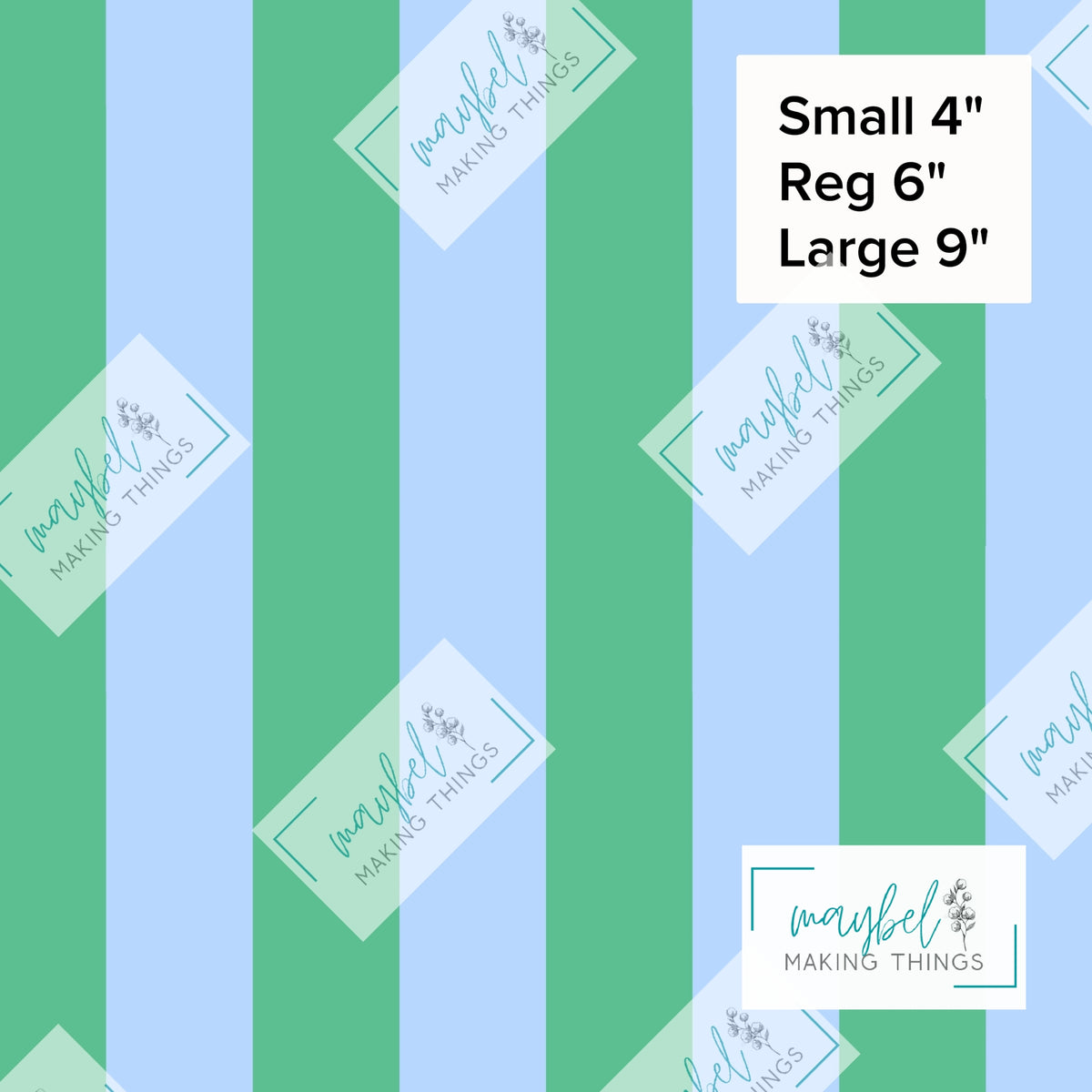 Green blue Stripes Coordinate - Pre-Order Round 10 Pretty Wild Things and Paperbacks October 2026