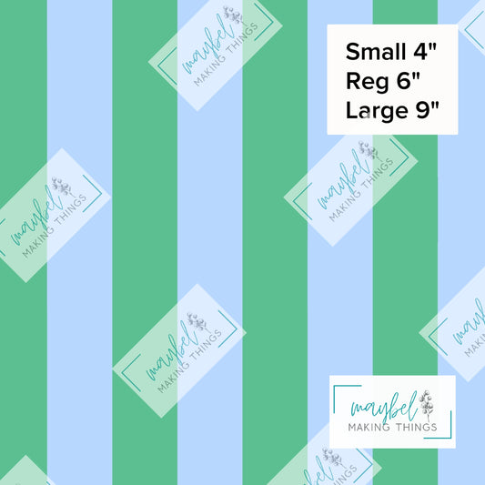 Green blue Stripes Coordinate - Pre-Order Round 10 Pretty Wild Things and Paperbacks October 2026
