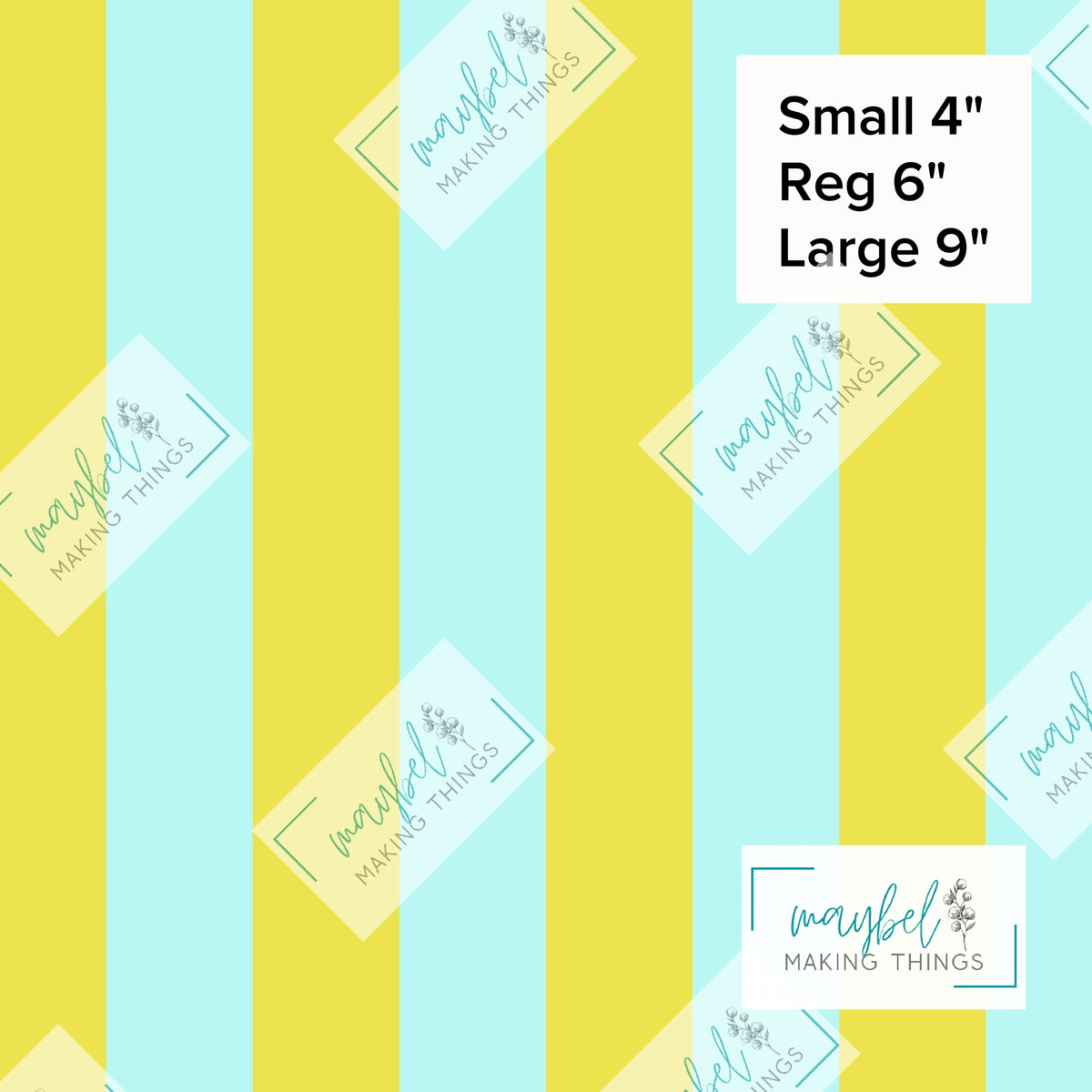 Yellow Aqua Stripes Coordinate - Pre-Order Round 10 Pretty Wild Things and Paperbacks October 2026