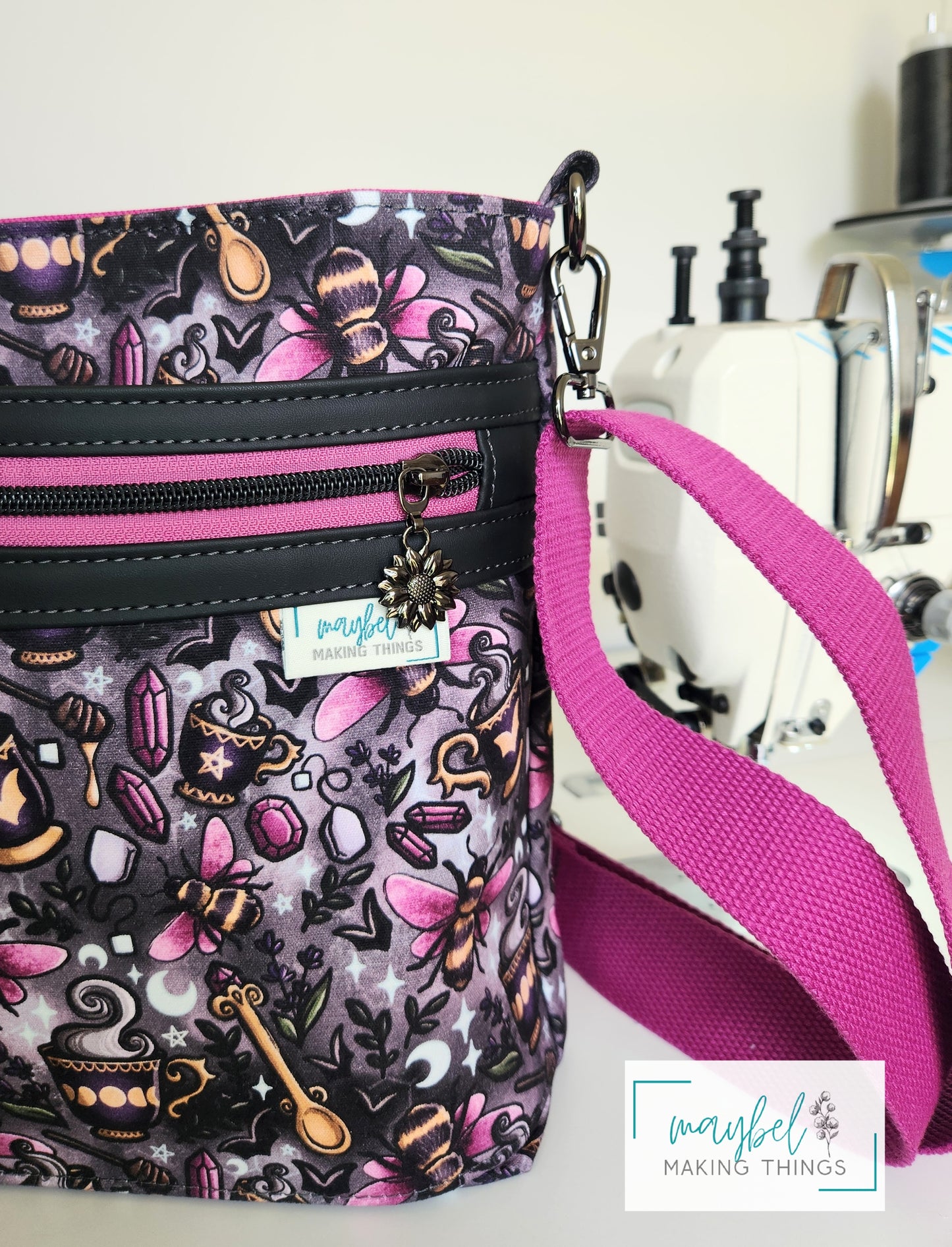 Crossbody Bag -Honey Tea Charcoal "The One With More Me Know"