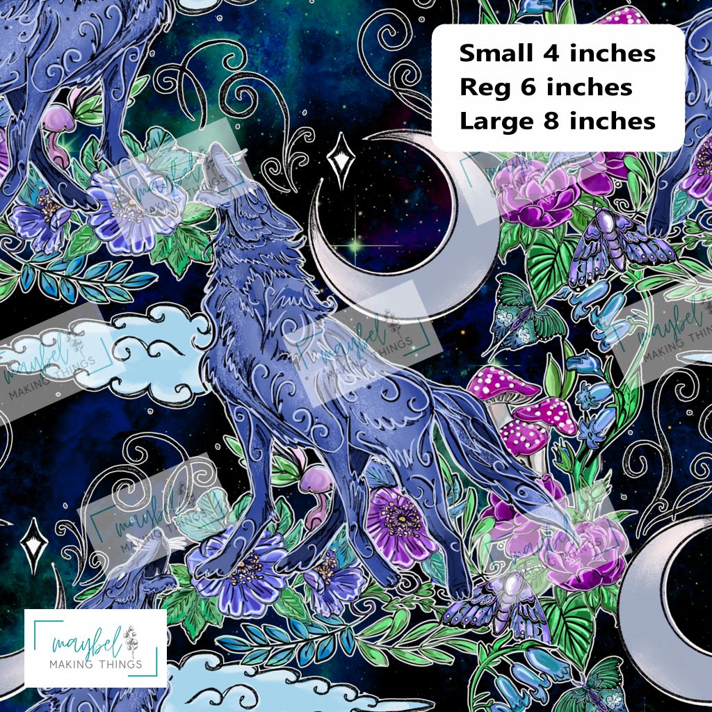Whimsical Wolf - REGULAR - Litchi Vinyl 0.5m Retail