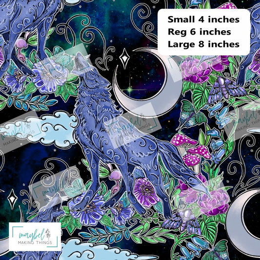 Whimsical Wolf - REGULAR - Litchi Vinyl 0.5m Retail