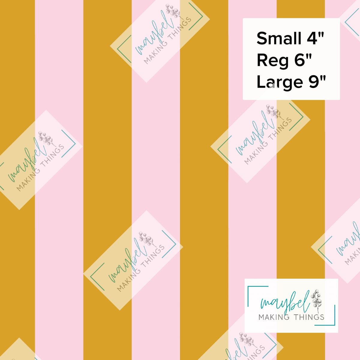Mustard Pink Stripes Coordinate - Pre-Order Round 10 Pretty Wild Things and Paperbacks October 2026