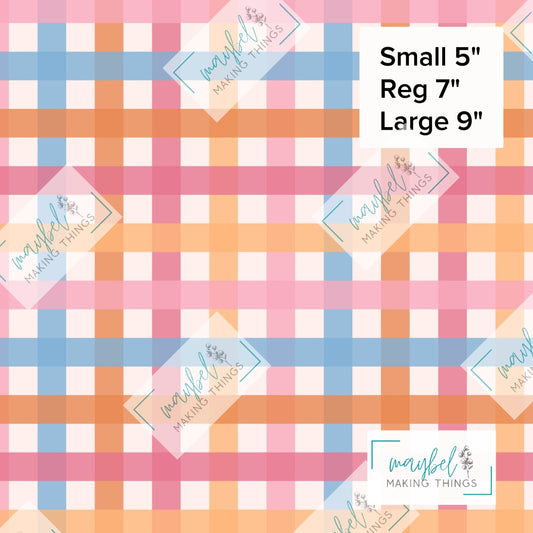 Orange Blue Pink Gingham Coordinate - Pre-Order Round 10 Pretty Wild Things and Paperbacks October 2026