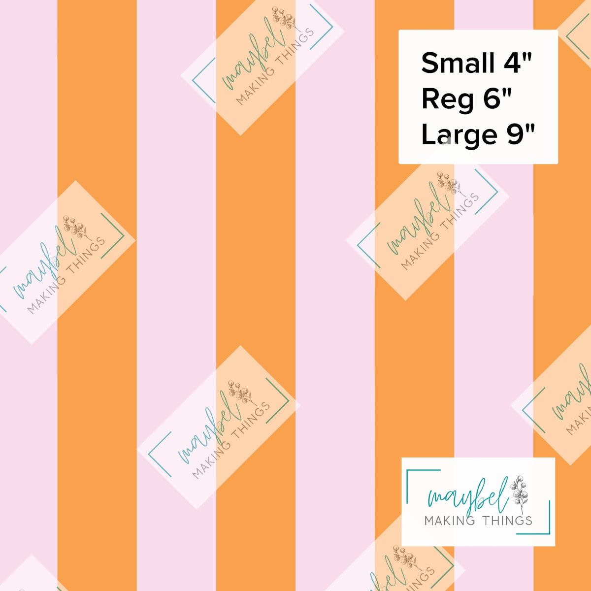 Pink Orange Stripes Coordinate - Pre-Order Round 10 Pretty Wild Things and Paperbacks October 2026