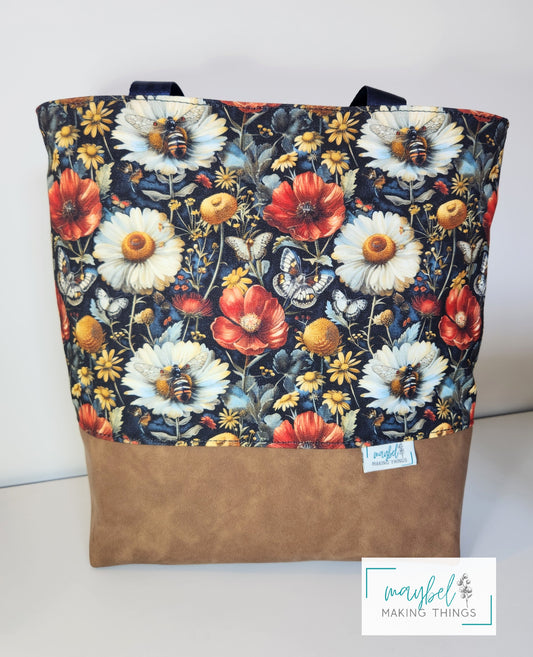 Tuesday Tote - Daisy and Bees - Stock