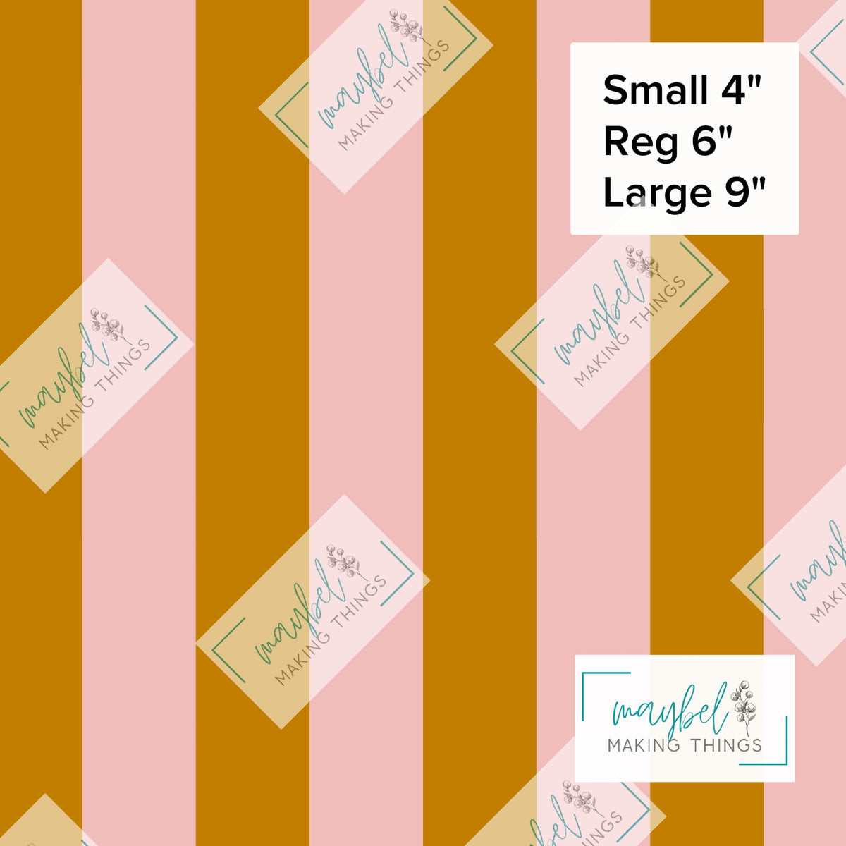 Golden Pink Stripes Coordinate - Pre-Order Round 10 Pretty Wild Things and Paperbacks October 2026