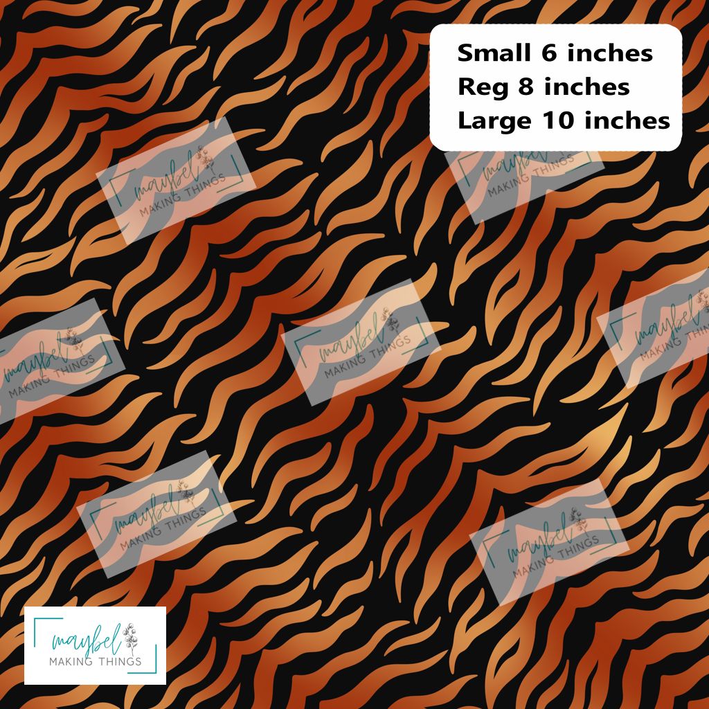 Tigress Black Orange Stripes - Coordinate - Pre-Order Round 8 Bloom in the Wild August 2026