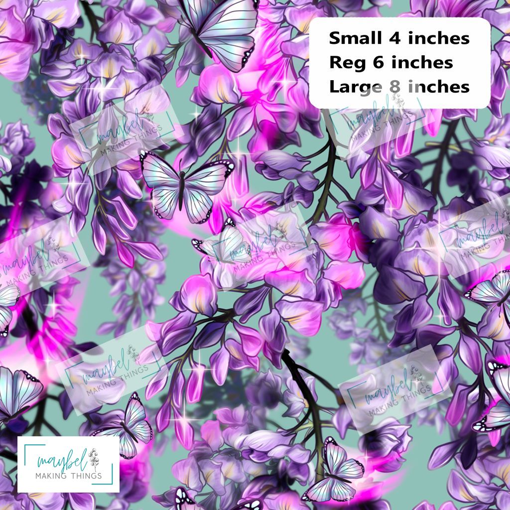 Green and Pink Floral - REGULAR - Cotton Canvas 1m Retail