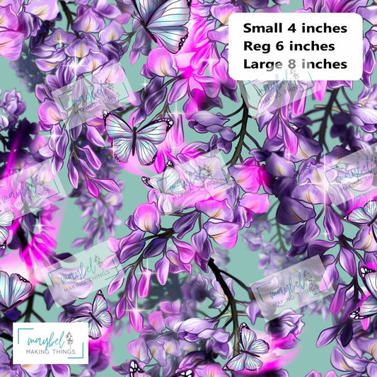 Green and Pink Floral - REGULAR - Cotton Canvas 1m Retail