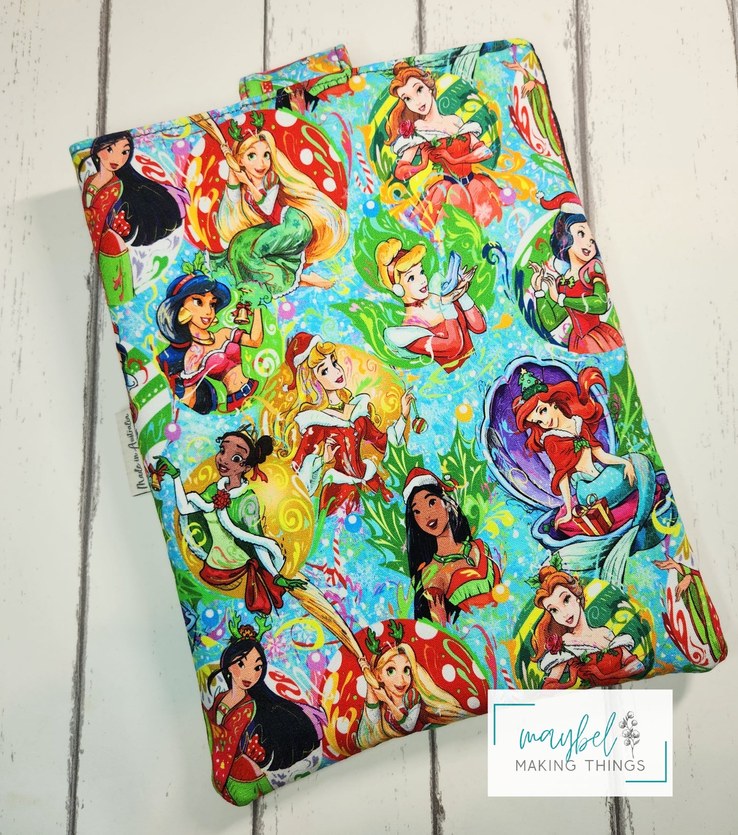 Large Book Sleeve -Christmas Princesses (In Stock)